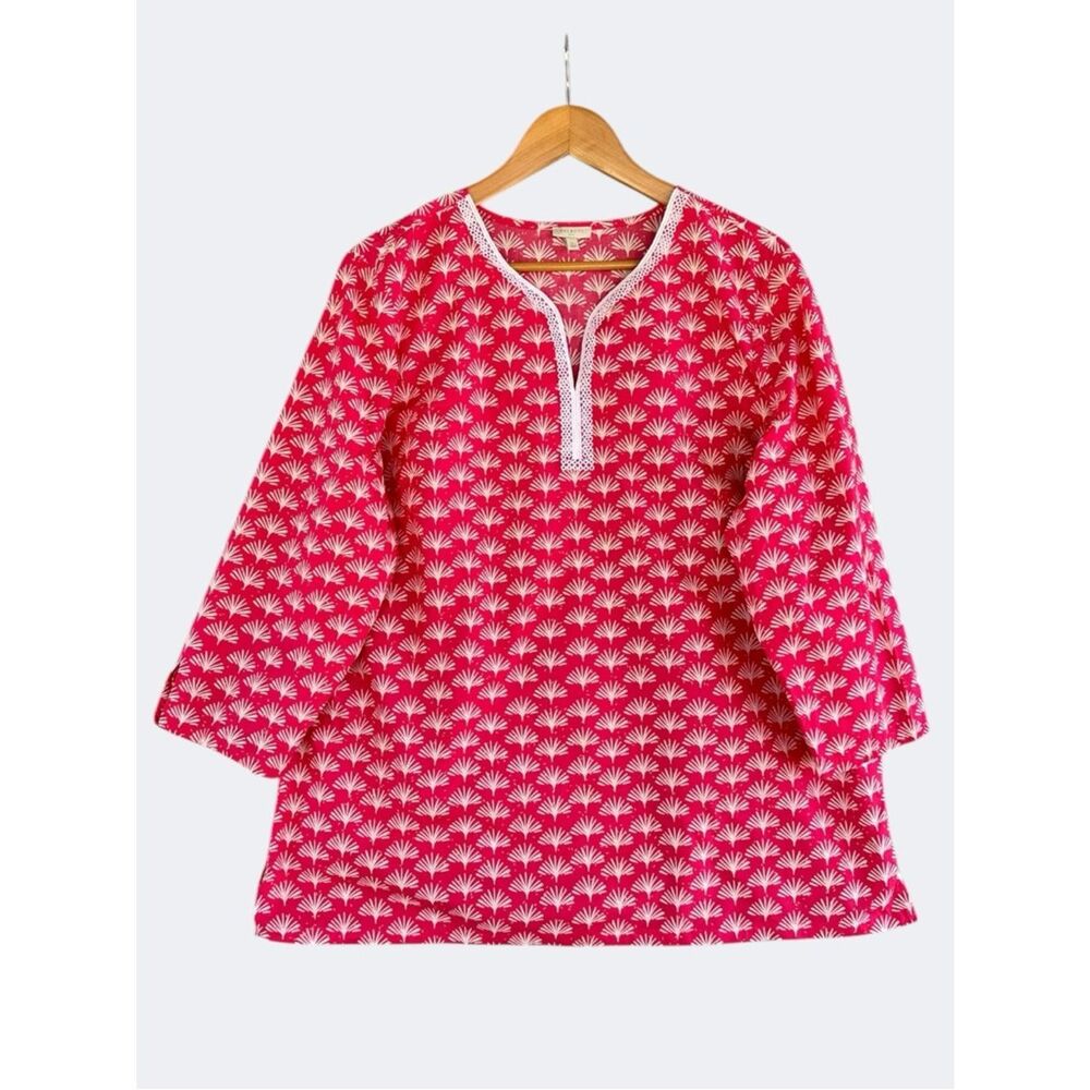 Women’s Pink Patterned Tunic Blouse